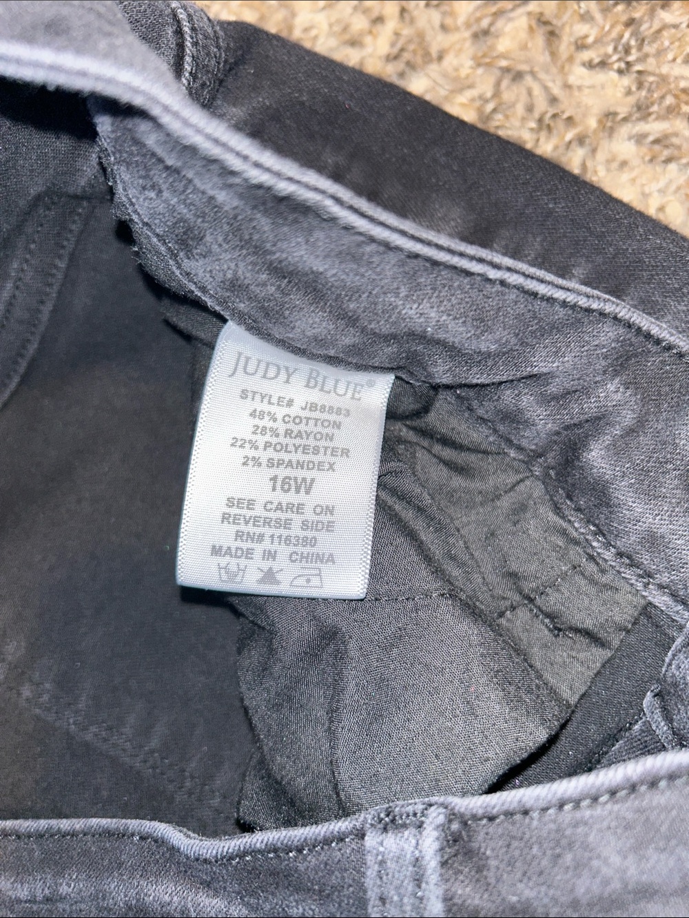 Judy Blue Black Skinny Fit Women’s Jeans Size 16W - Picture 3 of 5